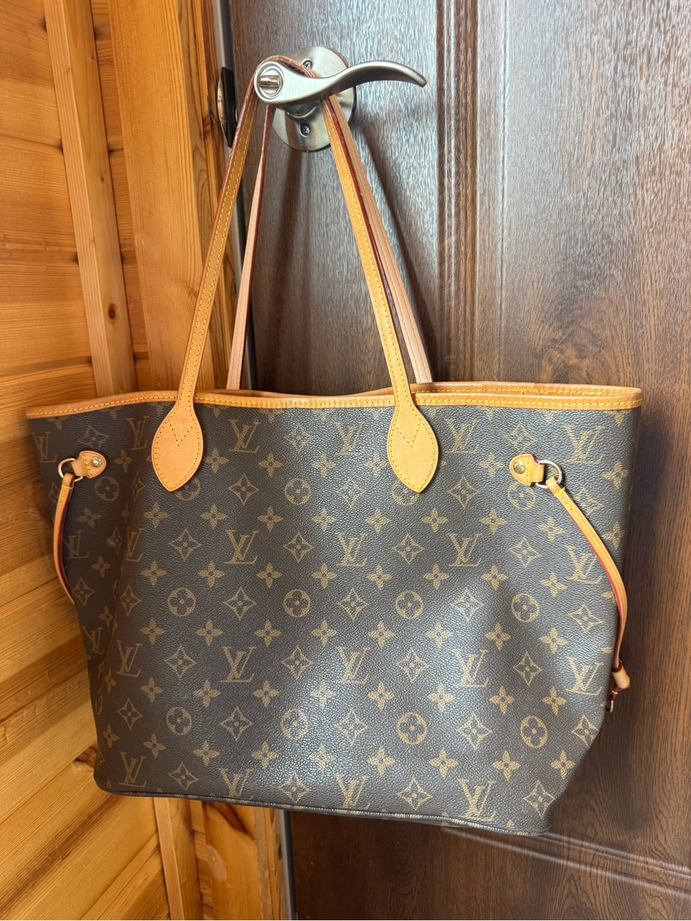 Louis Vuitton Monogram Canvas Tote in Brown & Tan